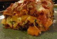 Turkey Lasagna with Butternut Squash, Zucchini, and Spinach