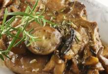 veal chop with portabello mushrooms