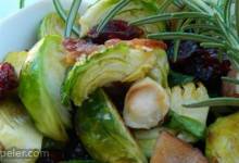 Warm Brussels Sprout Salad with Hazelnuts and Cranberries