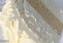 white almond wedding cake